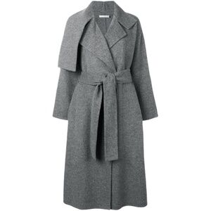 VINCE BELTED COZY COAT IN HEATHER GREYBELTED COZY COAT IN HEATHER GREY